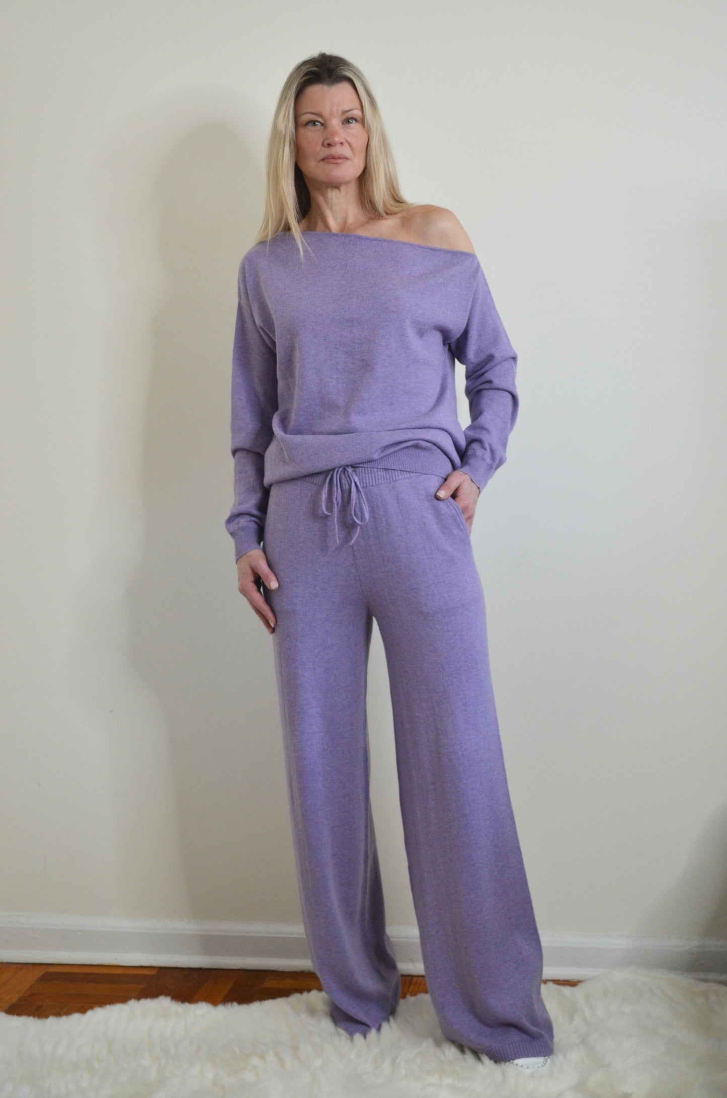 The Jocelyn Cotton Cashmere Wide Leg Pant