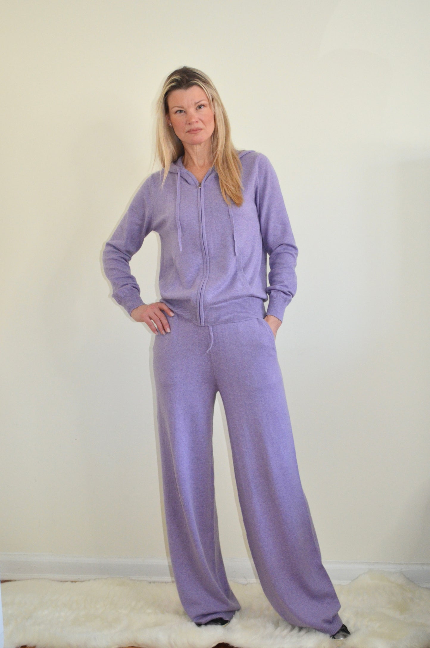 The Brielle Cotton Cashmere Zip Up Hoodie